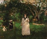 Berthe Morisot The Butterfly Hunt Spain oil painting artist